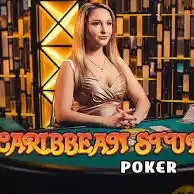 Caribbean Stud Poker logo – Live Dealer by Evolution at LeoVegas Casino